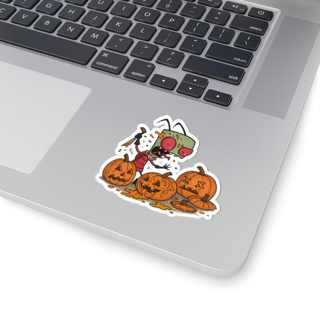 Halloween Kiss-Cut Stickers, Cute Monster Pumpkin Stickers, Spooky Decor for Laptops, Halloween Party Decor, Fun Trick or Treat Gift