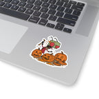 Halloween Kiss-Cut Stickers, Cute Monster Pumpkin Stickers, Spooky Decor for Laptops, Halloween Party Decor, Fun Trick or Treat Gift