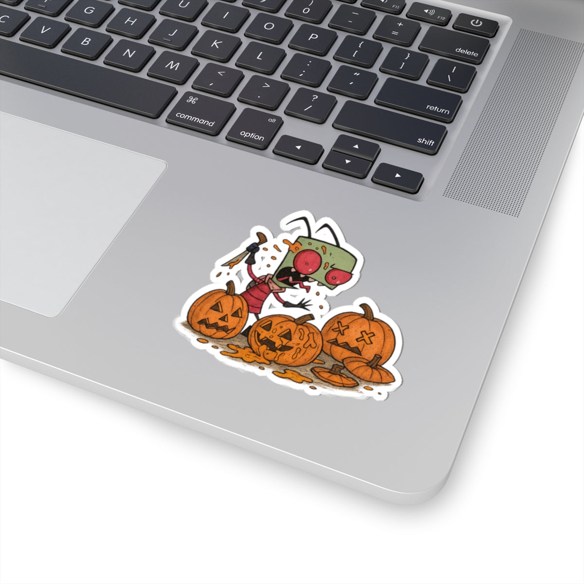 Halloween Kiss-Cut Stickers, Cute Monster Pumpkin Stickers, Spooky Decor for Laptops, Halloween Party Decor, Fun Trick or Treat Gift