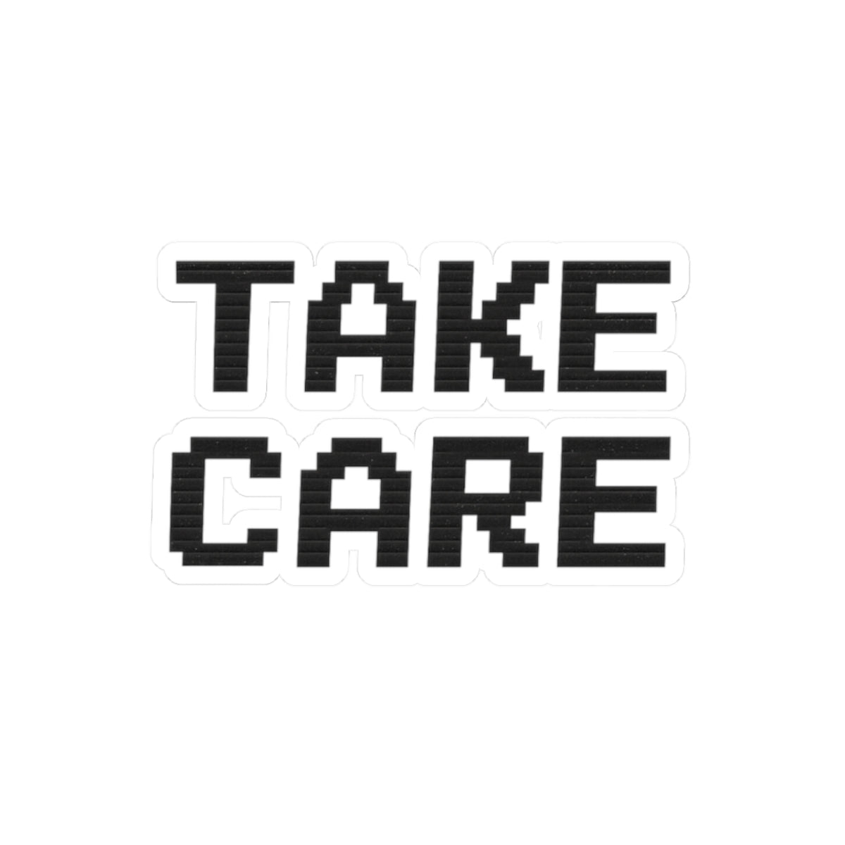 Stylish 'Take Care' Kiss-Cut Stickers for Self-Care Lovers, Laptop Decor, Journals, Gifts, Planner Accessories