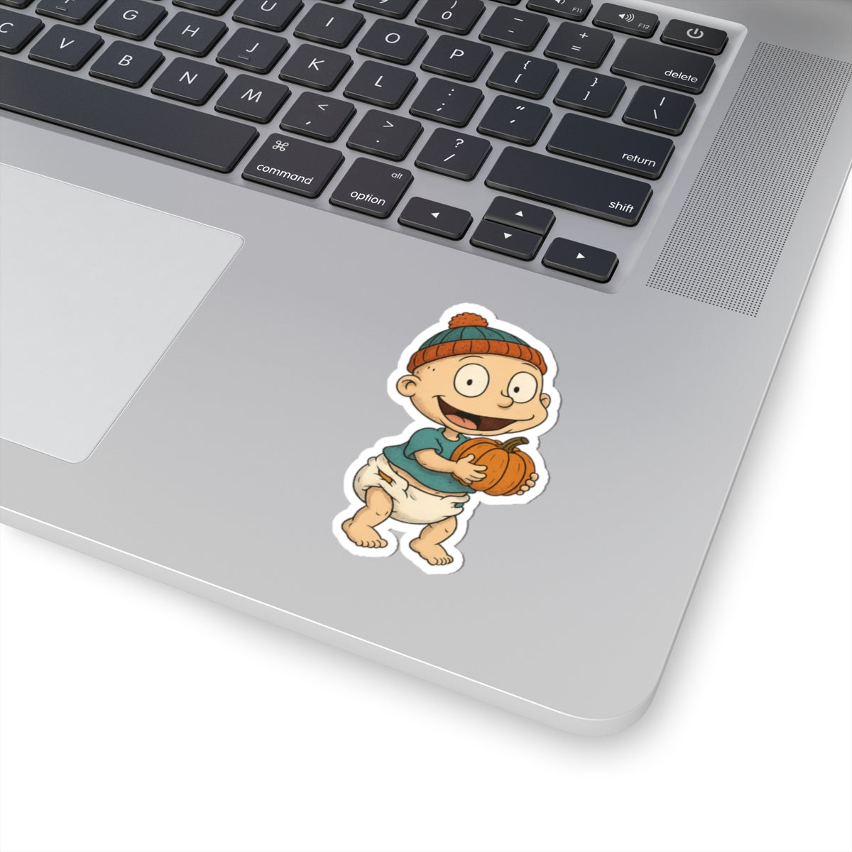 Adorable Baby Pumpkin Kiss-Cut Stickers, Cute Fall Decor, Baby Shower Favors, Halloween Party Supplies, Laptop Decals