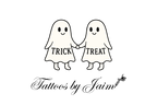 Cute Ghost Trick or Treat Kiss-Cut Stickers, Halloween Decor, Fun Party Favors, Laptop Stickers, Gift for Kids