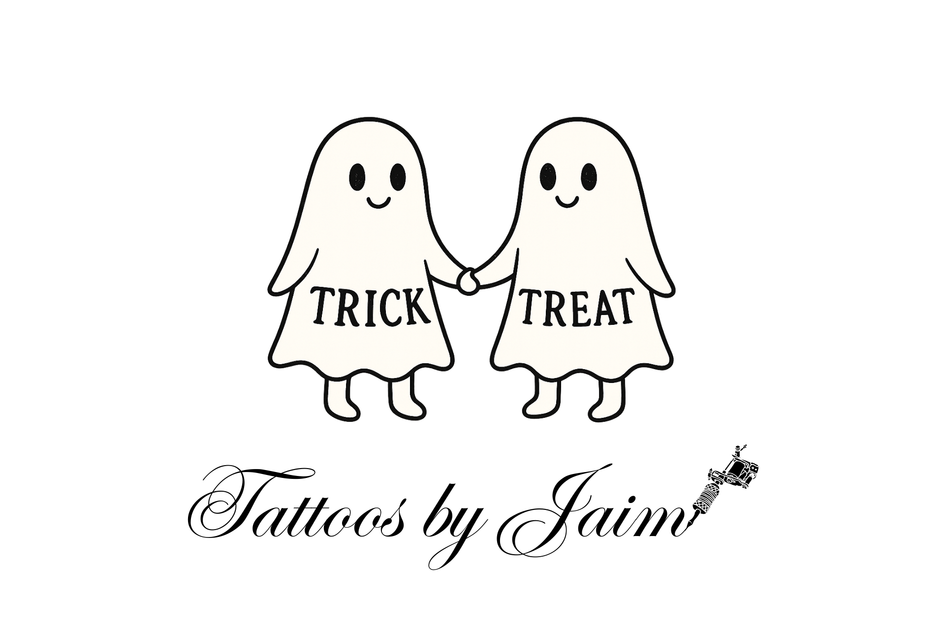 Cute Ghost Trick or Treat Kiss-Cut Stickers, Halloween Decor, Fun Party Favors, Laptop Stickers, Gift for Kids