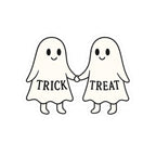 Cute Ghost Trick or Treat Kiss-Cut Stickers, Halloween Decor, Fun Party Favors, Laptop Stickers, Gift for Kids