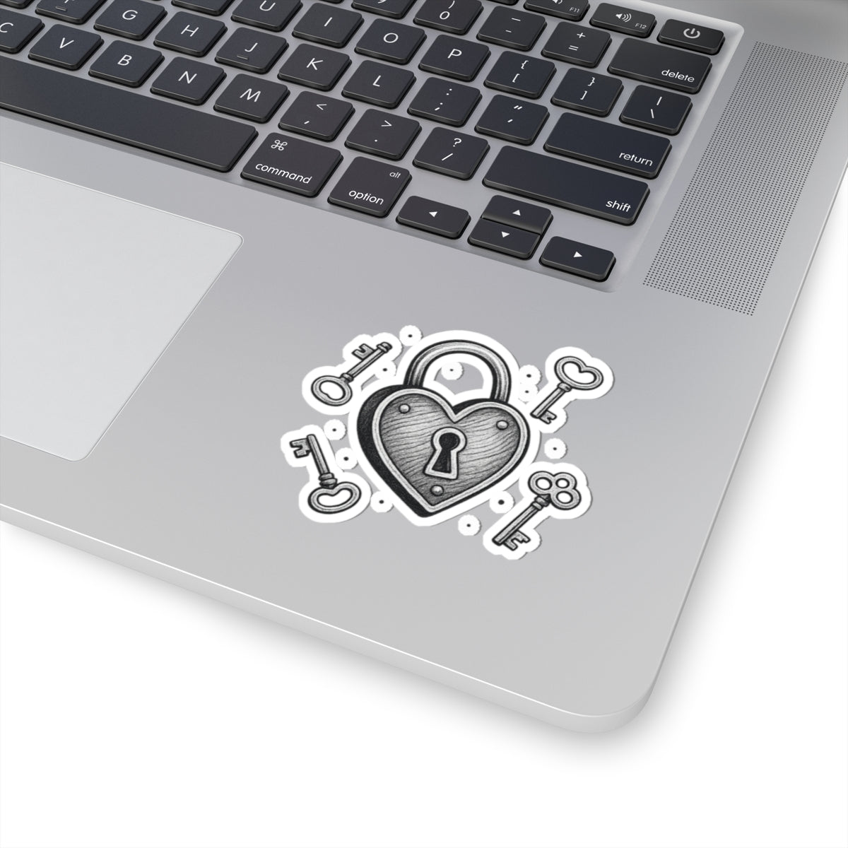 Heart Lock Kiss-Cut Stickers | Cute Lock & Key Design for Planners, Laptops, Gift Wrapping, Scrapbooking, Valentine's Day