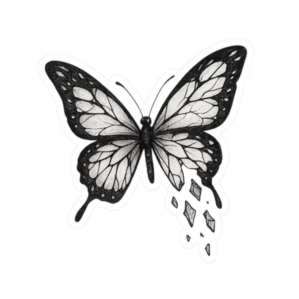 Elegant Butterfly Kiss-Cut Stickers | Nature Aesthetic, Laptop Decals, Journal Stickers, Home Decor, Gift Ideas