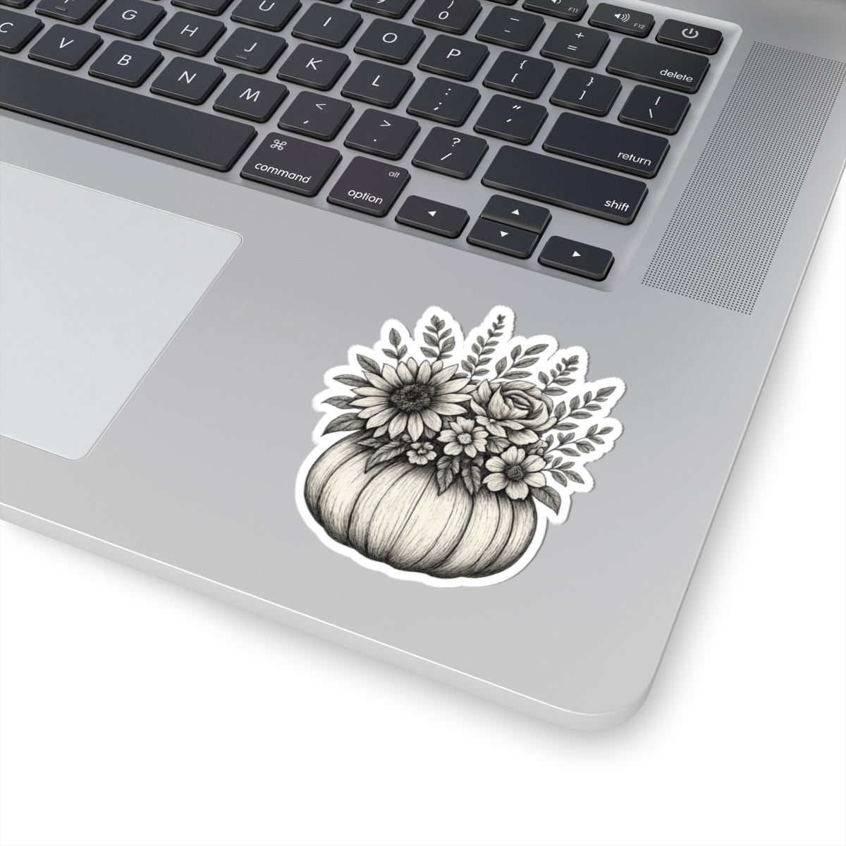 Charming Floral Pumpkin Stickers | Harvest Decor, Fall Aesthetic, Gift for Garden Lovers, Laptop Decor, Seasonal Stickers