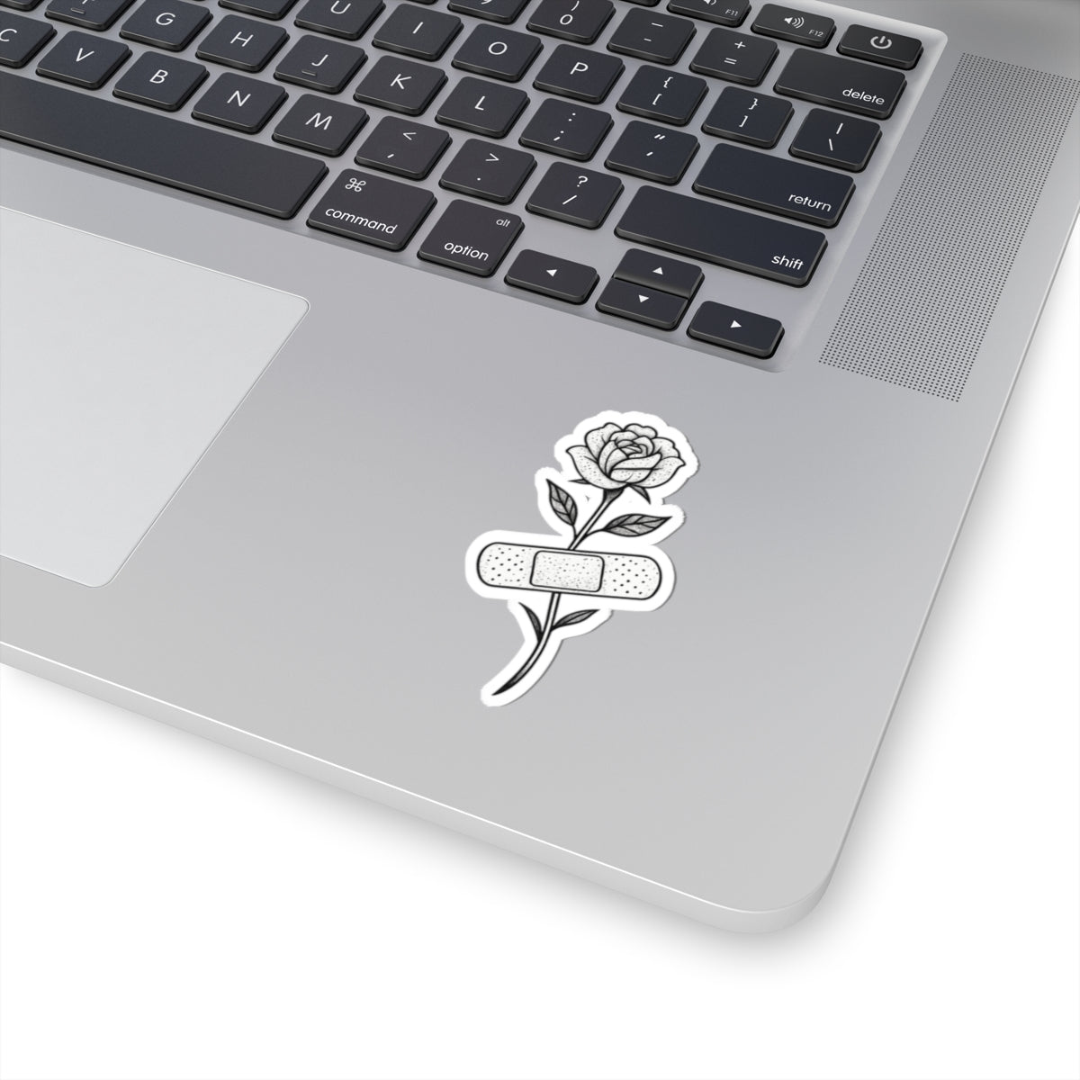 Rose and Band-Aid Kiss-Cut Stickers | Floral Decor | Oversized Stickers for Laptops, Journals, Scrapbooking, Gifts, Home Decor