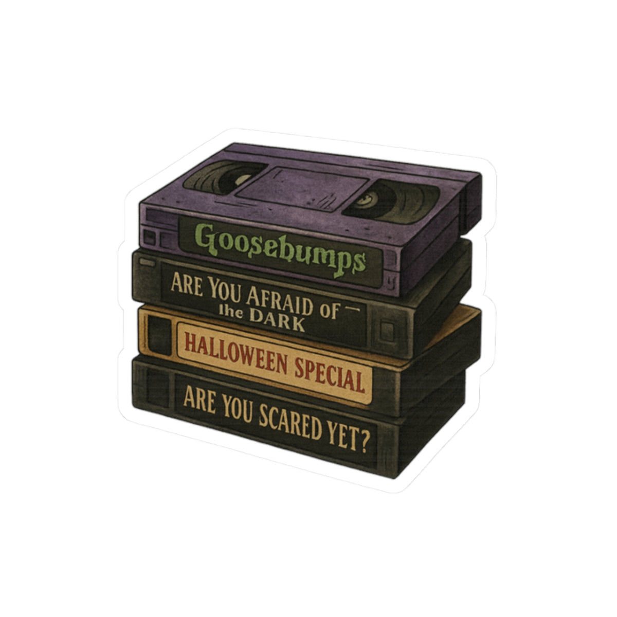 Goosebumps VHS Stickers, Nostalgic Horror Decor, Halloween Party Favors, Kids Gift, Book Lover's Stickers