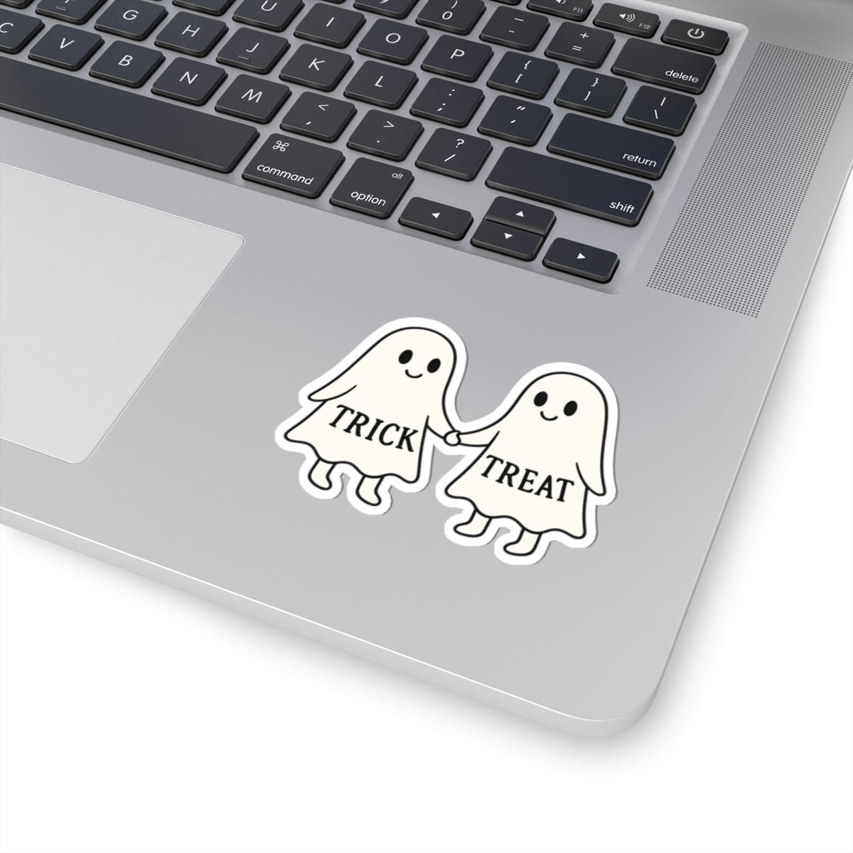 Cute Ghost Trick or Treat Kiss-Cut Stickers, Halloween Decor, Fun Party Favors, Laptop Stickers, Gift for Kids